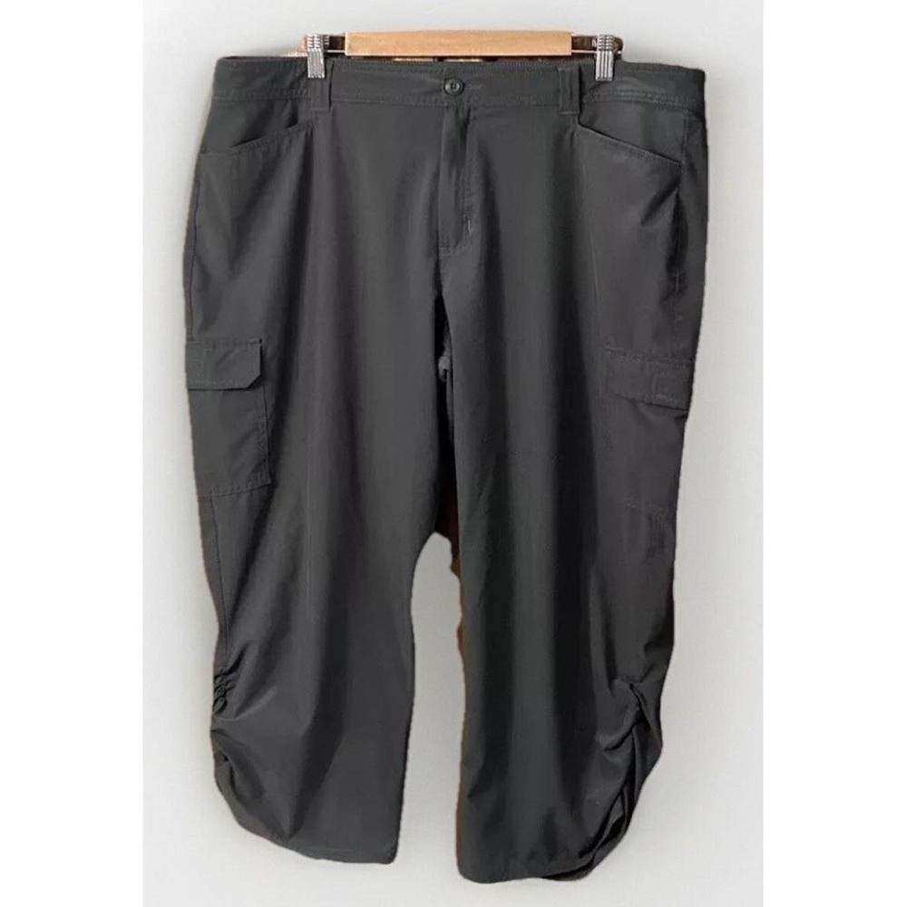 Women's Eddie Bauer Cropped Cargo Hiking Pants Ruched Leg Plus Sz 18